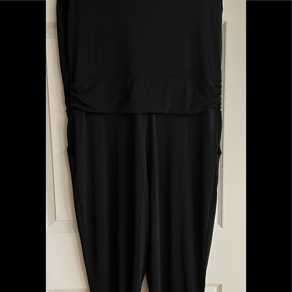 𝅺reitman’s Size 1X Black Dressy Stretchy Romper, VGUC - Picture 5 of 6